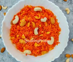 gajar halwa by cookingpride.com served in white dish
